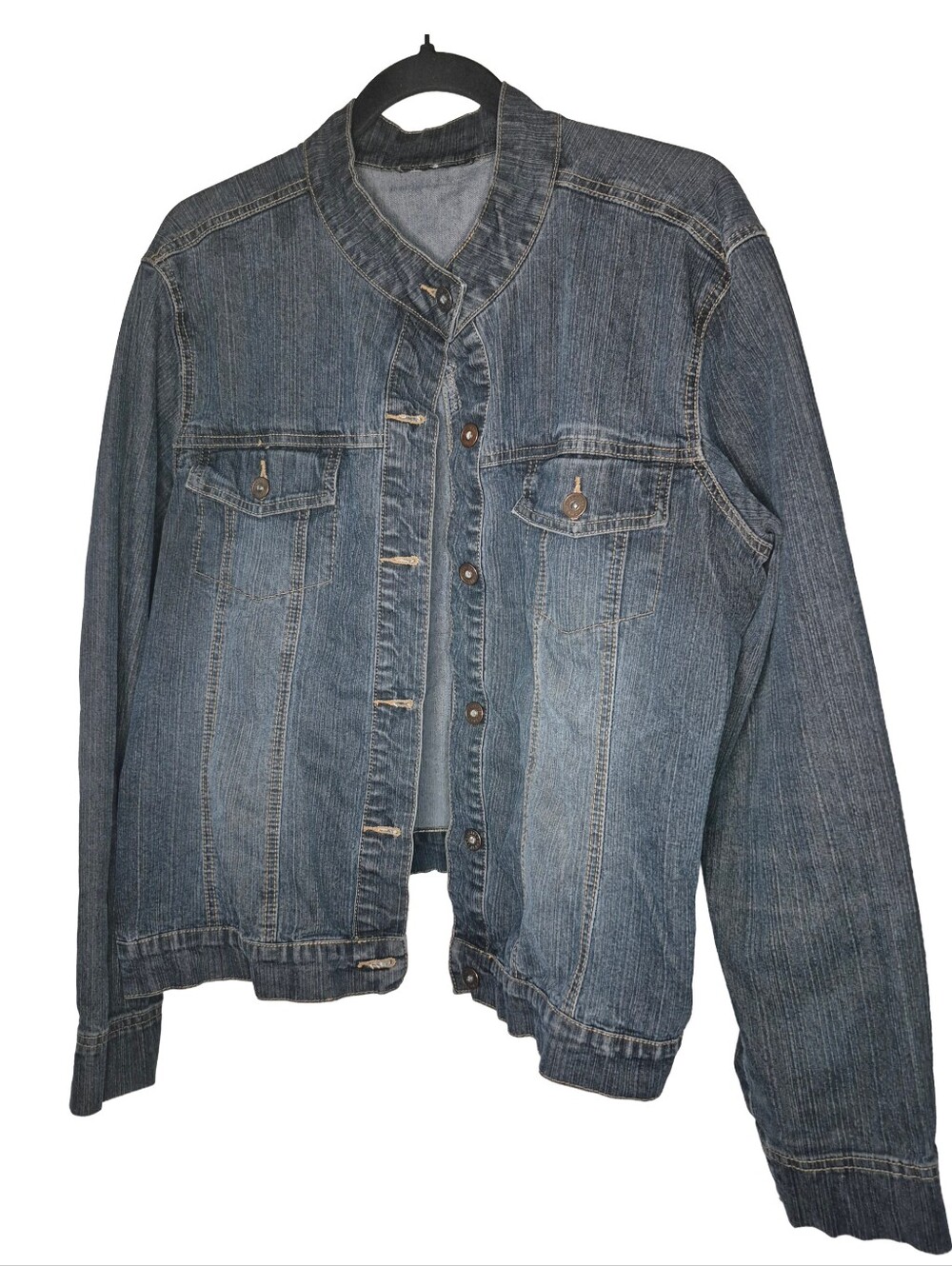Contrast Jeans Blue Denim Jean Jacket